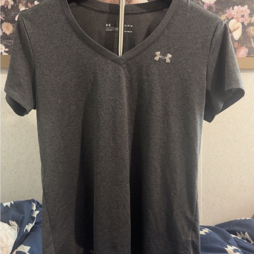 Under Armour Gray Fitted Short Sleeve T-Shirt
